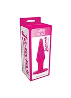 Большая розовая анальная пробка JAMMY JELLY ANAL LARGE PLUG PINK - 13,5 см.