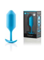 Голубая анальная пробка для ношения B-vibe - Snug Plug 3 (12,7 см)