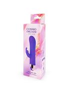 Фиолетовый мини-вибратор с клиторальным зайчиком (14 см)