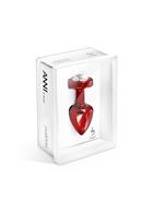 Красный алюминиевый плаг Anni R Butterfly Red T1 Crystal с кристаллом крестообразной формы