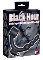 Эрекционное кольцо с вибрацией и анальным стимулятором Black Hour Penisring