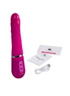 Розовый нереалистичный вибратор Ailighter Smart Telescopic Lover (27,1 см)