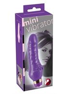 Фиолетовый вибратор Minivibrator с шипиками (16 см)