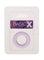 Фиолетовое эрекционное кольцо BASICX TPR COCKRING PURPLE 1INCH