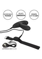 Черный массажер простаты с пультом-браслетом Eclipse Wristband Remote Pulsing Probe (11,5 см)