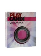 Чёрное эрекционное кольцо PLAY CANDI COTTON POP BLACK