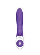Фиолетовый вибратор-ротатор The Vibrating Rabbit - 22 см.