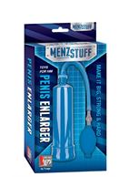 Синяя вакуумная помпа MENZSTUFF - Penis Enlarger