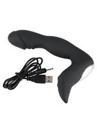 Черный перезаряжаемый вибростимулятор простаты Rechargeable Prostate Stimulator