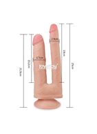 Двойной фаллоимитатор Skinlike Double Penetration Soft Cock (25 см)