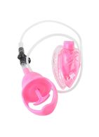 Розовая вакуумная помпа для клитора Vibrating Mini Pussy Pump с вибрацией