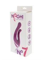 Фиолетовый вибратор с клиторальным отростком NAGHI NO.7 (16 см)
