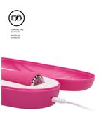 Розовый универсальный массажер Wand Pearl - 20 см.