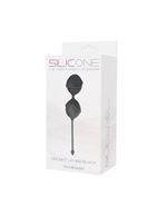 Чёрные вагинальные шарики DELIGHT PUSSY LICHEE SILICONE