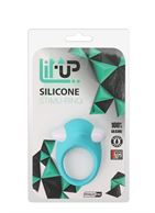 Голубое эрекционное кольцо LIT-UP SILICONE STIMU RING 6