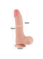 Телесный фаллоимитатор на присоске 8.5" Sliding Skin Dual Layer Dong (22 см)