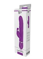 Фиолетовый вибратор кролик FLORAL FANTASY с ушками (22 см)