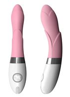 Розовый вибратор украшенный лепестками Iris Pink