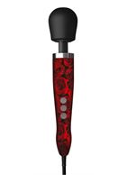 Красно-черный жезловый вибратор Doxy Die Cast с розами (37 см)