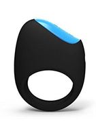Чёрное перезаряжаемое эрекционное кольцо LIFEGUARD RING VIBE