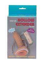 Фаллопротез на ремнях с вибрацией HOLLOW EXTENDER (17 см)