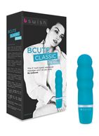 Бирюзовый рельефный мини-вибратор Bcute Classic Pearl (10 см)