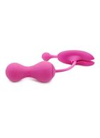 Подарочный набор: розовый тренажер Кегеля MAGIC KEGEL MASTER 2 и фиолетовые менструальные чаши