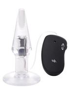 Прозрачная пробка с вибрацией JAMMY JELLY ANAL - POINT OF PLEASURE MEDIUM (14,5 см)
