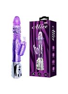 Фиолетовый мультифункциональный вибратор Alice (29 см)