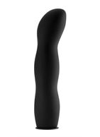 Чёрный страпон Deluxe Silicone Strap On 10 Inch с волнистой насадкой - 25,5 см.