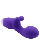 Фиолетовый вибратор INDULGENCE Rechargeable G Kiss (16,5 см)