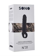 Чёрная удлиняющая насадка Stretchy Penis Extension No.31