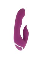 Фиолетовый вибратор NAGHI NO.9 с клиторальным отростком (19 см)