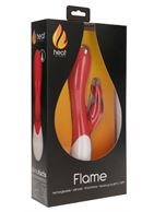 Красный вибратор кролик Flame с функцией нагрева (20 см)