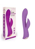 Фиолетовый вибромассажер-кролик 5" Silicone Ripple Passion (19,1 см)