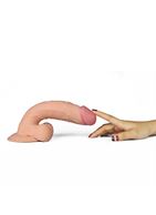 Телесный вибратор реалистик Ultra Soft Dude 9 (22 см)