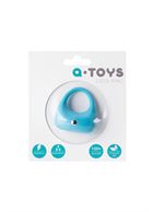 Голубое эрекционное виброкольцо A-Toys - Cock Ring из силикона