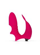 Ярко-розовая вибронасадка на палец Finger Vibrator
