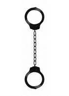 Металлические черные оковы Pleasure Legcuffs