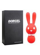 Оранжевый вибростимулятор-зайчик Dorcel - 16 см.