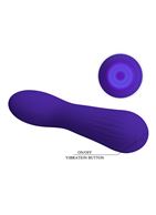 Фиолетовый изогнутый вибратор Faun (15 см)