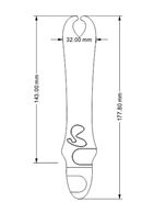 Розовый вибратор с рожками Pedicel - 17,8 см.