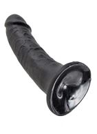 Чёрный фаллоимитатор с присоской 6" King Cock (15,2 см)