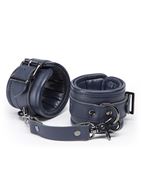 Тёмно-синие кожаные наручники DARKER LIMITED COLLECTION WRIST CUFF