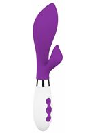 Фиолетовый вибратор кролик Achelois (21,8 см)