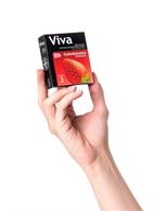 Цветные презервативы VIVA Color and Aroma с ароматом клубники (3 шт)