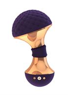 Фиолетовый вибромассажёр Enoki - 12,5 см.