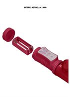 Красный вибратор кролик Rotating Bubbles (23,2 см)