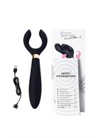 Чёрный вибромассажер для пар Satisfyer Partner Multifun 3