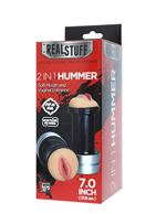 Двусторонний мастурбатор REALSTUFF 2 IN 1 HUMMER MOUTH  VAGINA - ротик и вагина